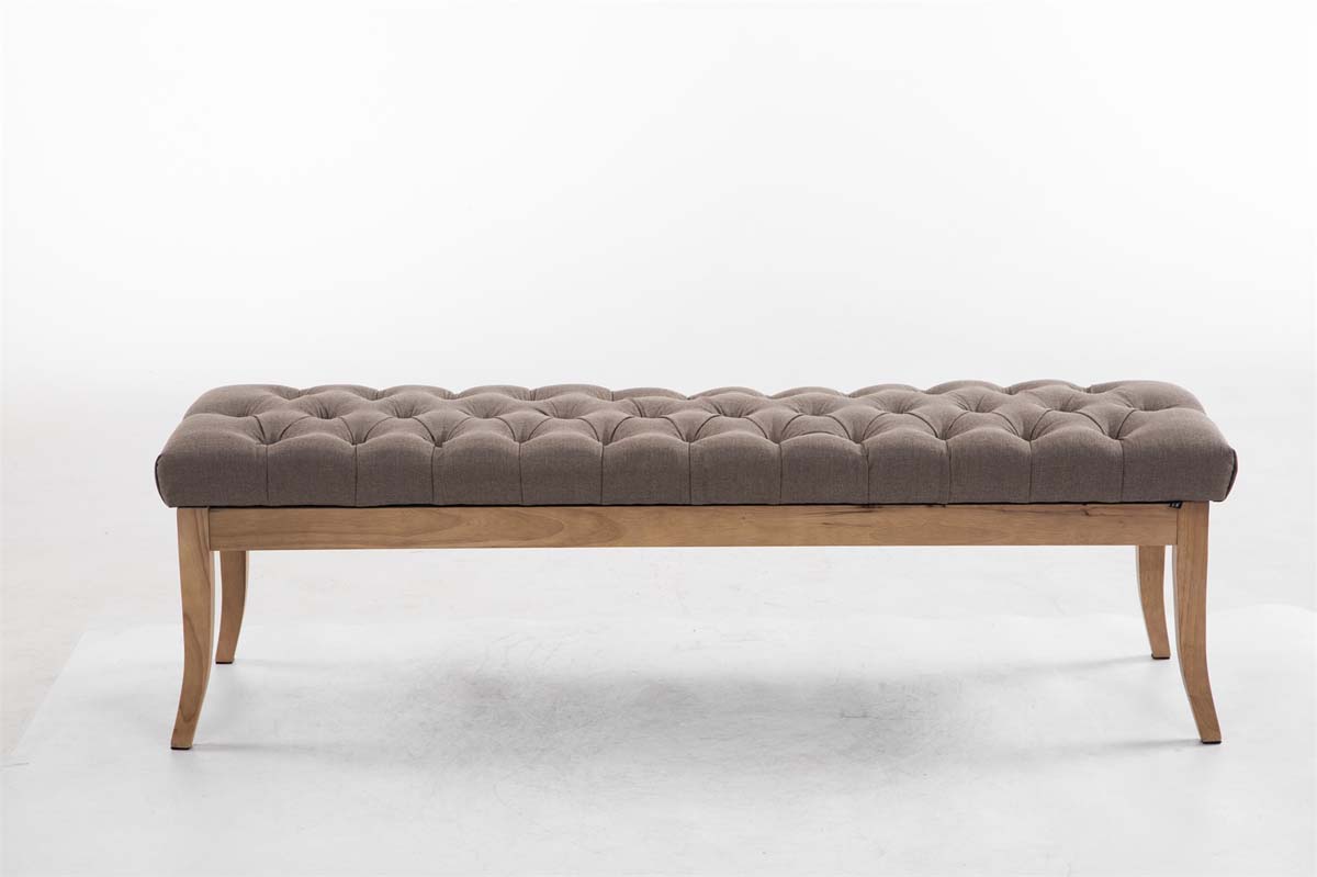 Panca design RAMSES in legno chiaro antico tessuto