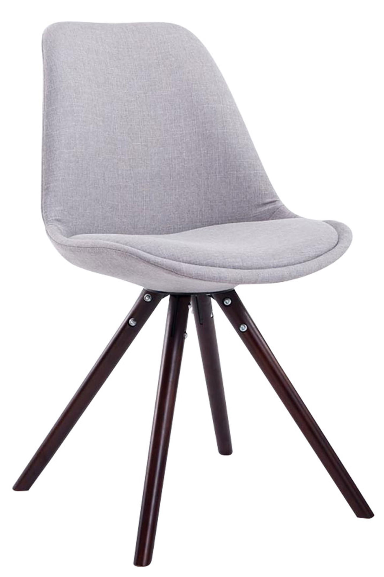 Set di 4 sedie per visitatori Toulouse Fabric Round
