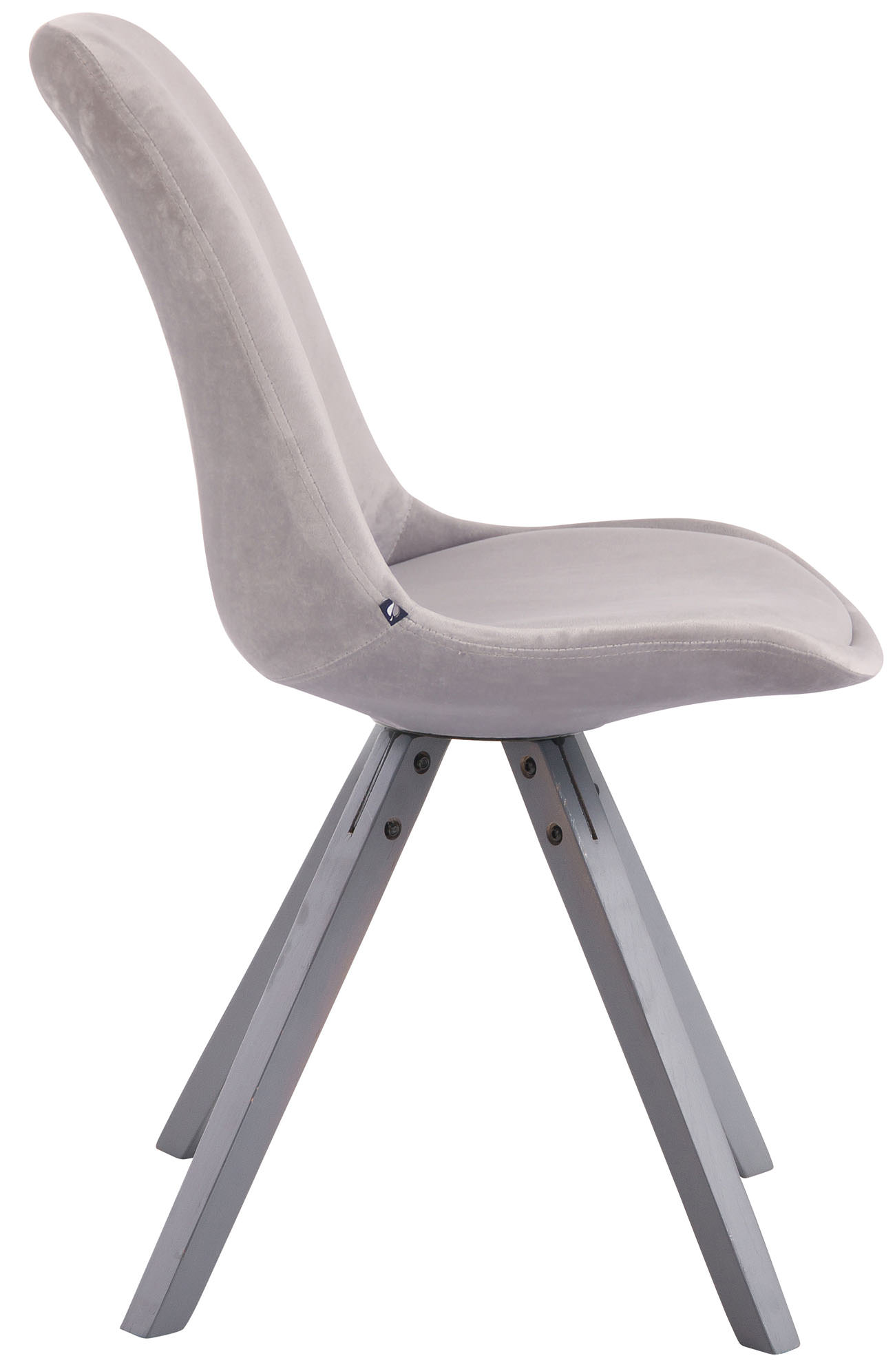 Sedia Toulouse in velluto gambe quadrate