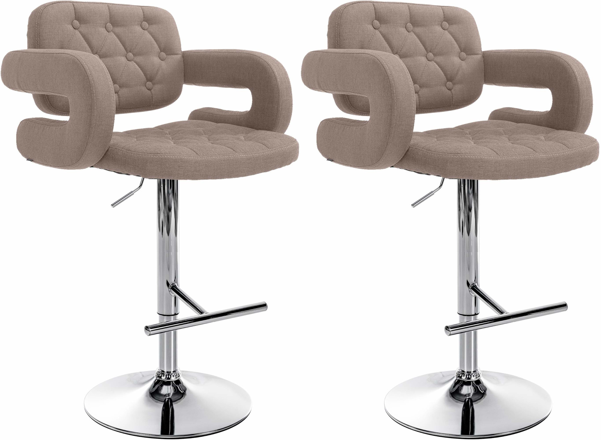 Set 2 Sgabelli Design Dublin In Tessuto