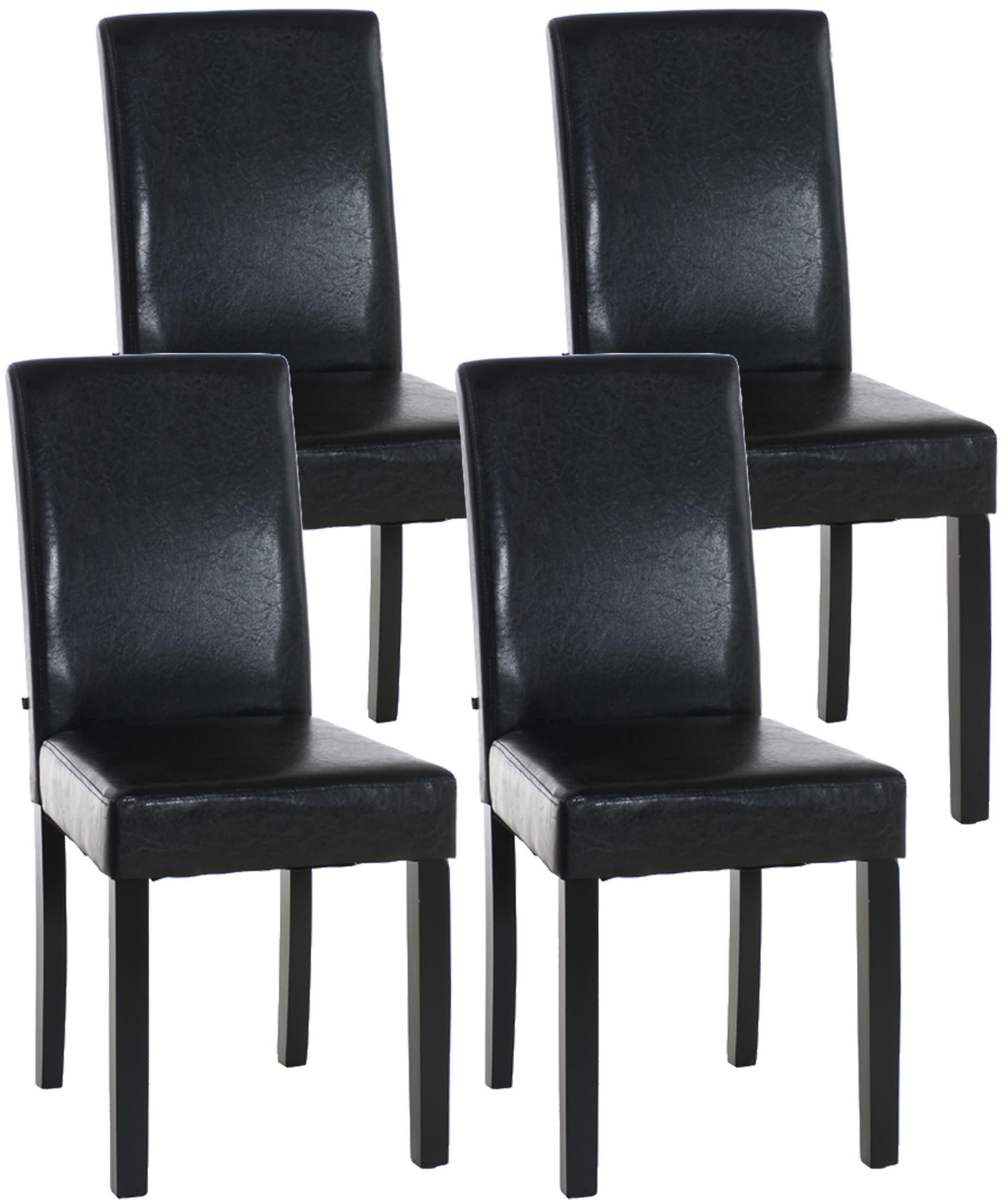 Set di 4 sedie da pranzo in finta pelle Ina