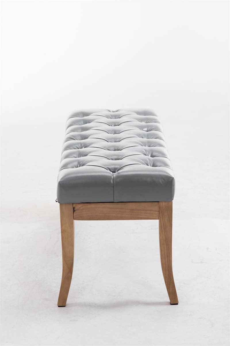 Panca design RAMSES in similpelle e legno chiaro antico