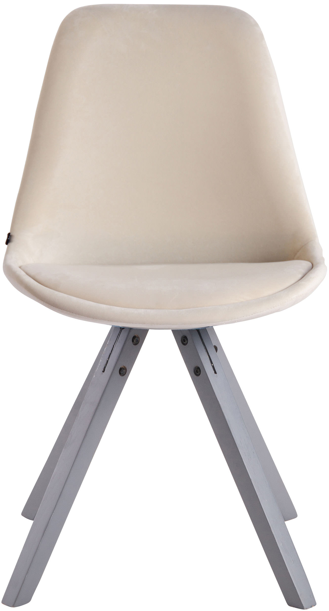 Sedia Toulouse in velluto gambe quadrate