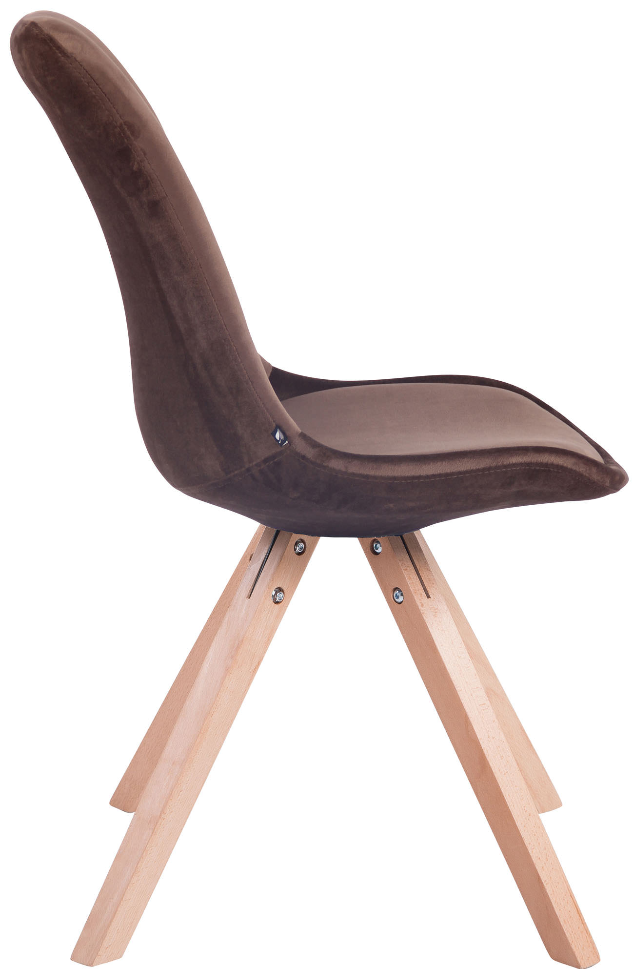 Sedia Toulouse in velluto gambe quadrate