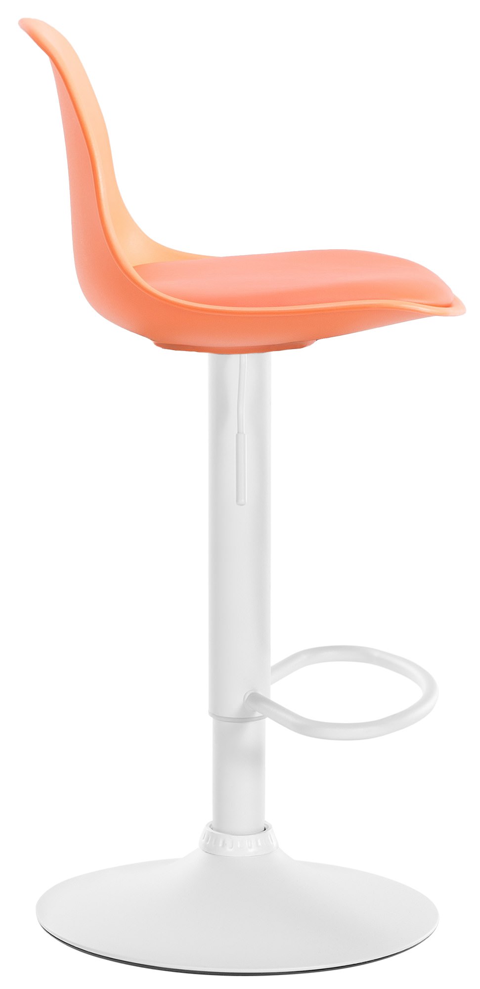 Sgabello di design KIEL in polipropilene e similpelle
