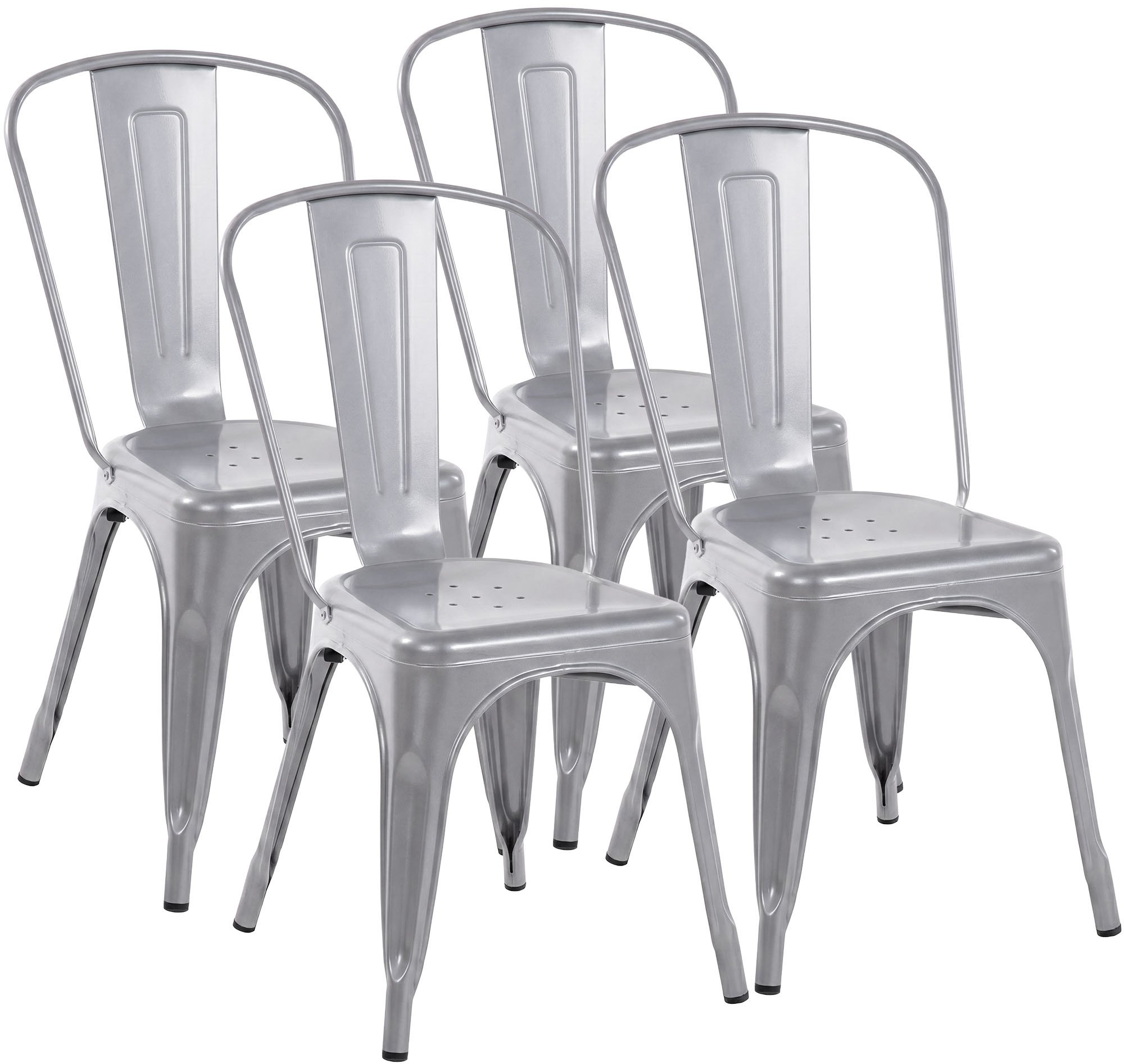 Set di 4 Sedie Impilabili Benedikt