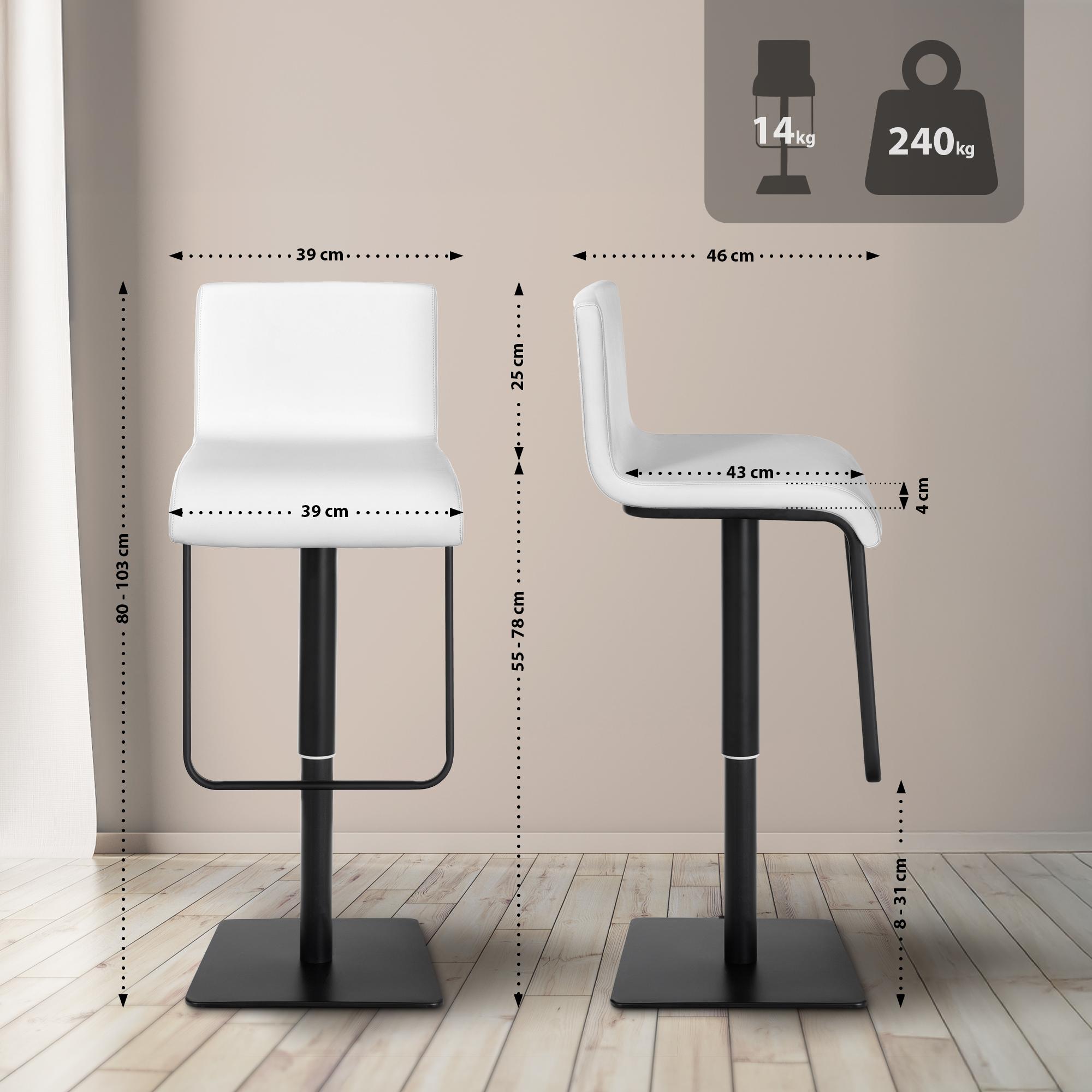 Set di 2 sgabelli da bar Limon rivestimento in similpelle