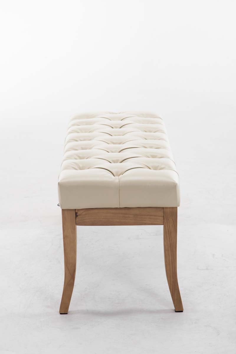 Panca design RAMSES in similpelle e legno chiaro antico