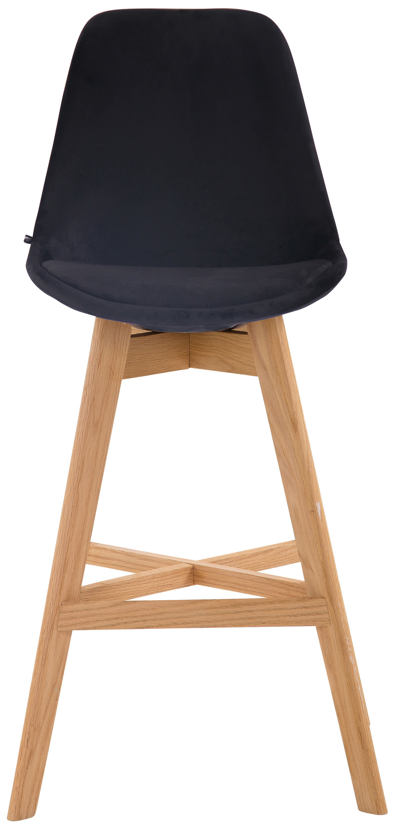 Set 2 Sgabelli Cucina Cannes In Velluto E Legno