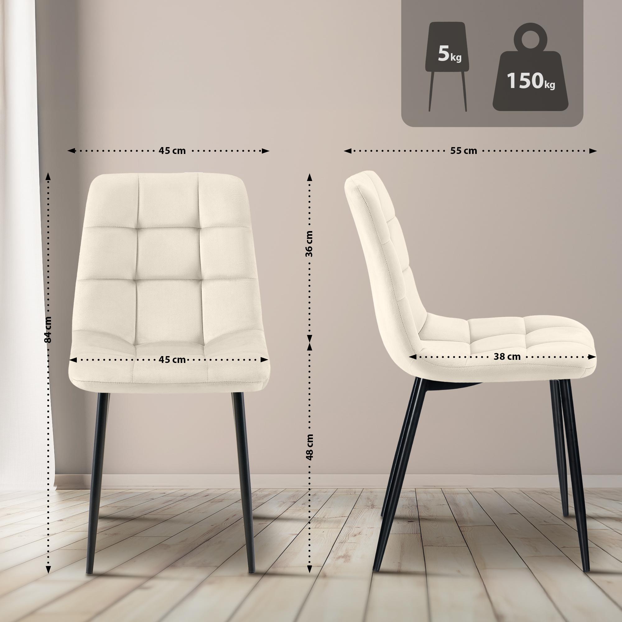 Set di 4 sedie da pranzo Tilde