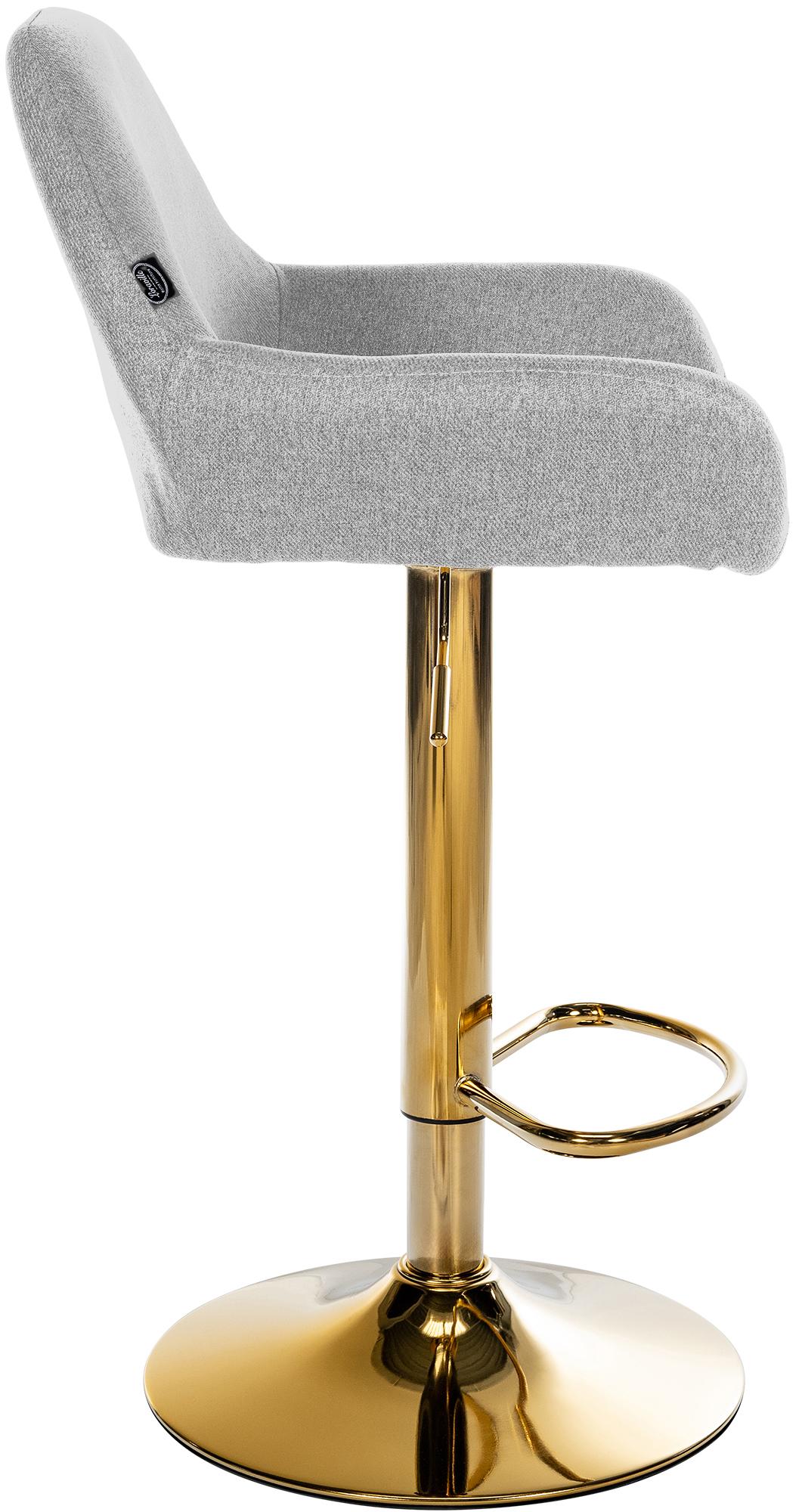 Set di 2 sgabelli da bar in tessuto Braga Gold