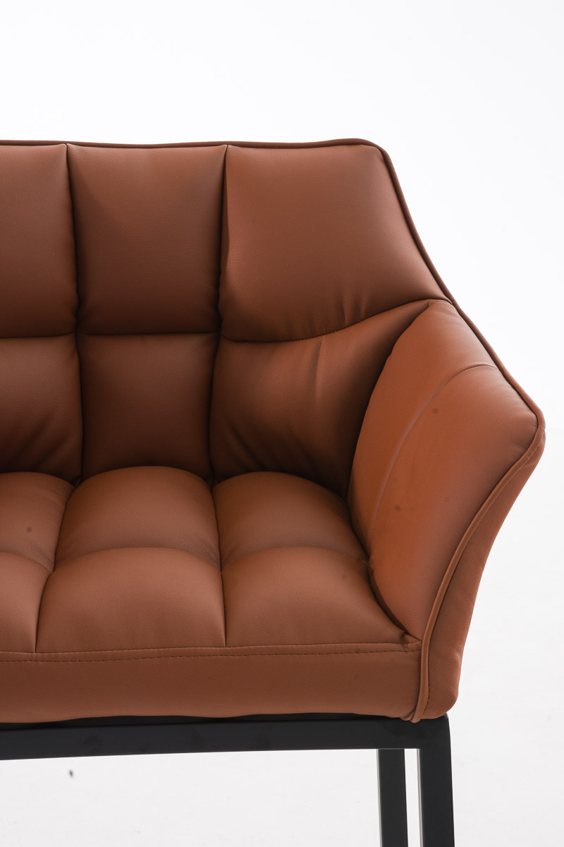 Sgabello da Bar Damaso in Similpelle con Base a Quattro Gambe