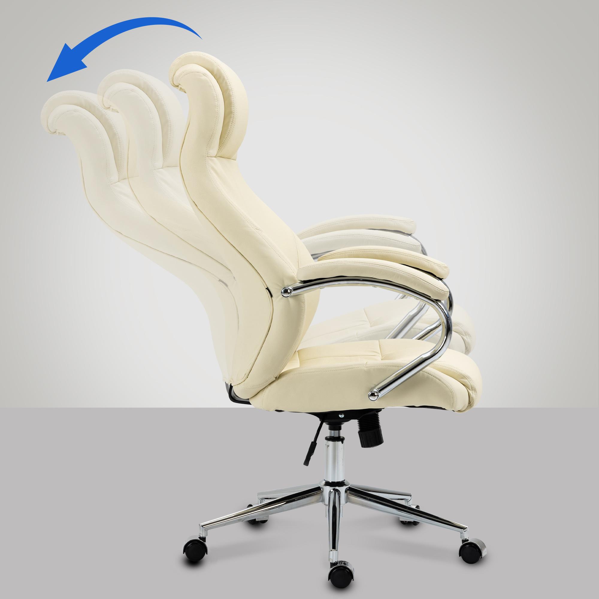 Sedia da ufficio in vera pelle Salford