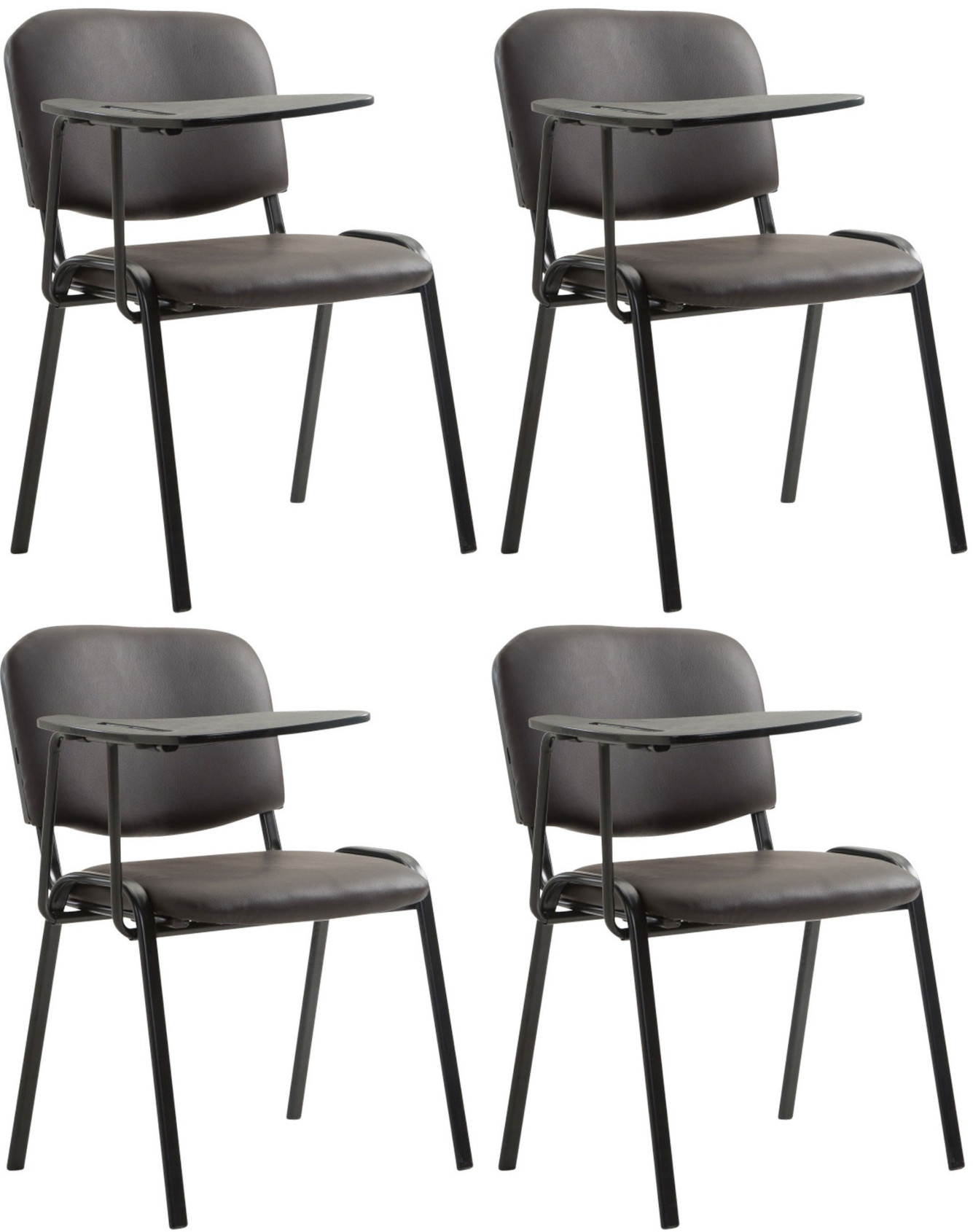 Set di 4 sedie Ken con tavolo pieghevole in similpelle