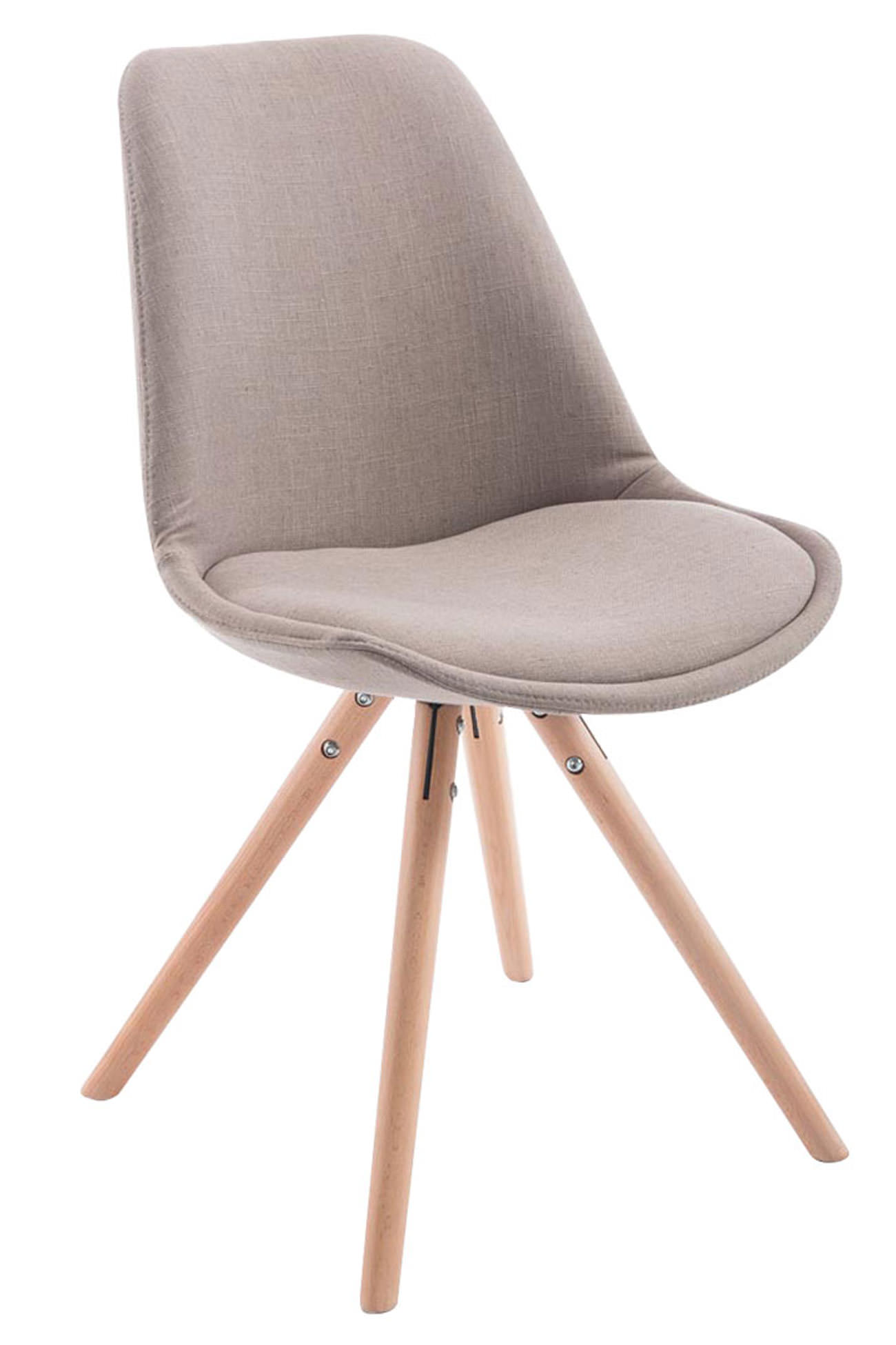 Set di 4 sedie per visitatori Toulouse Fabric Round