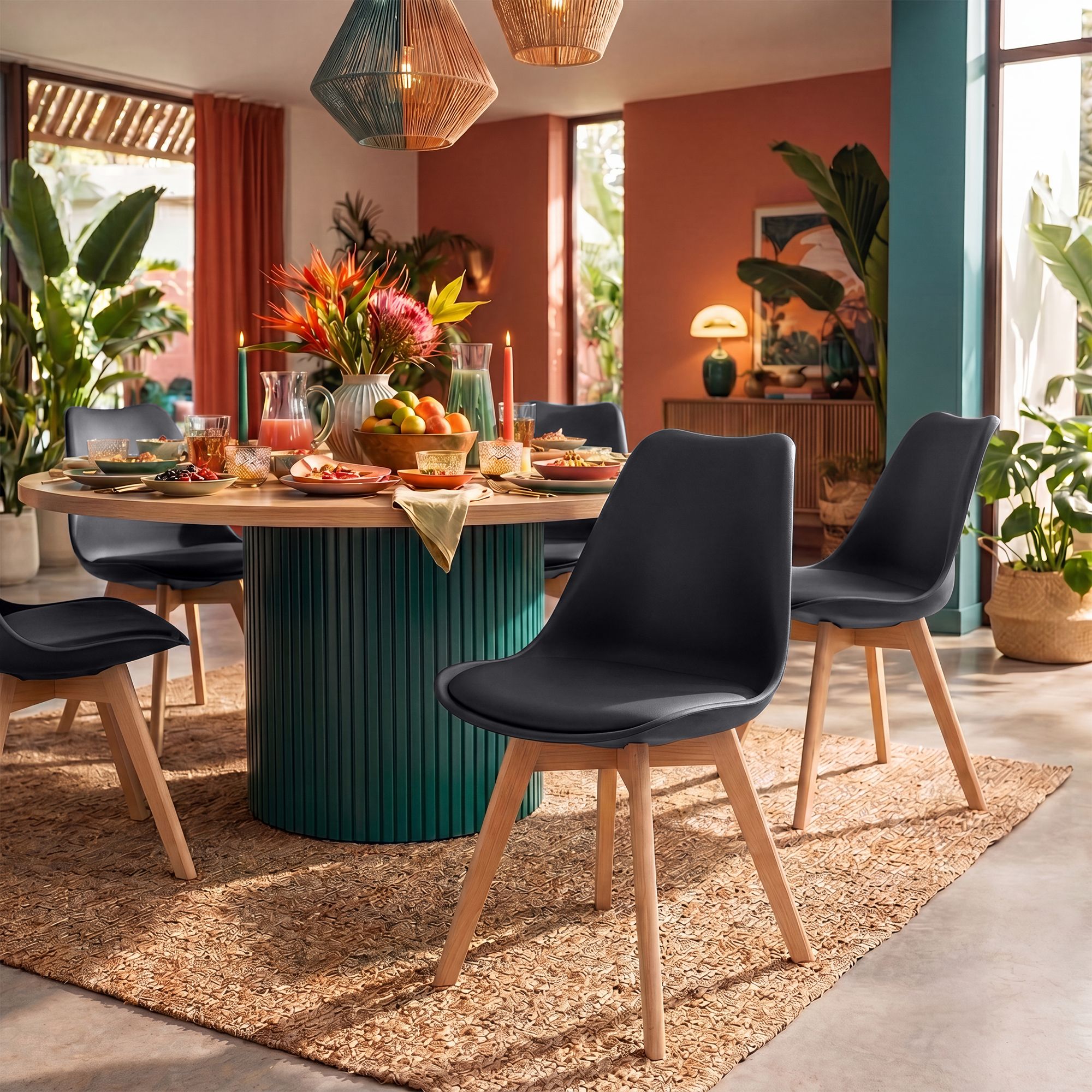 Set 4 sedie da pranzo Linares eleganti e confortevoli per ogni ambiente