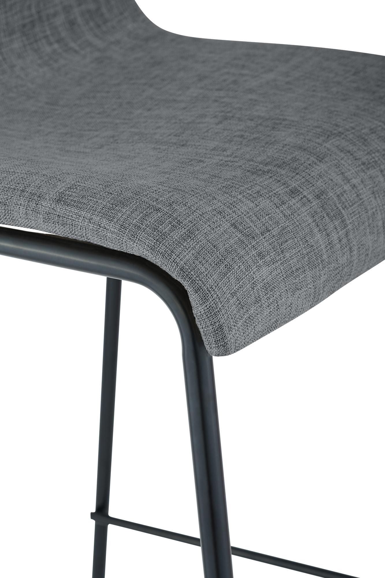 Sgabello da bar Hover in tessuto con base a quattro gambe