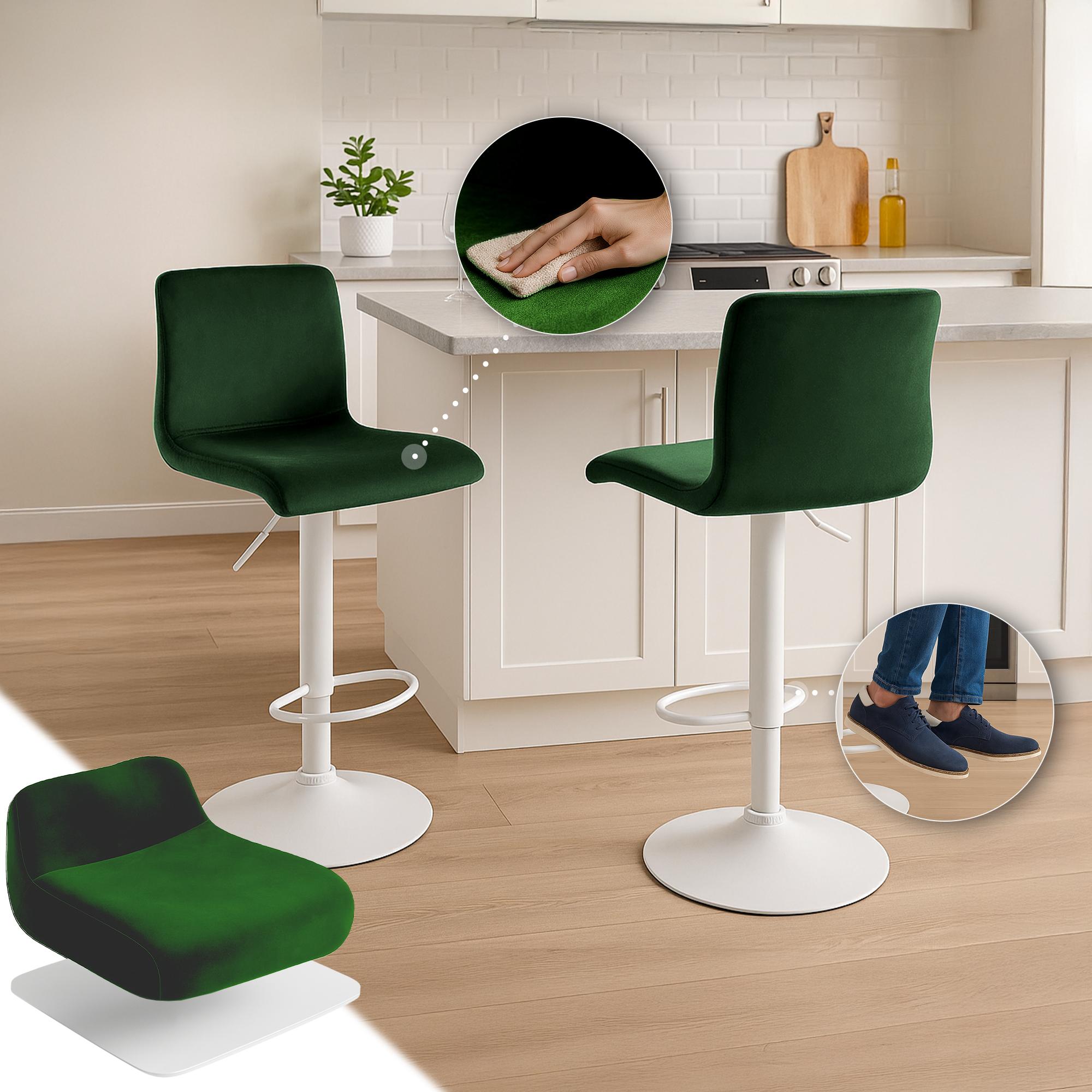 Sgabello Bar Hover in Velluto