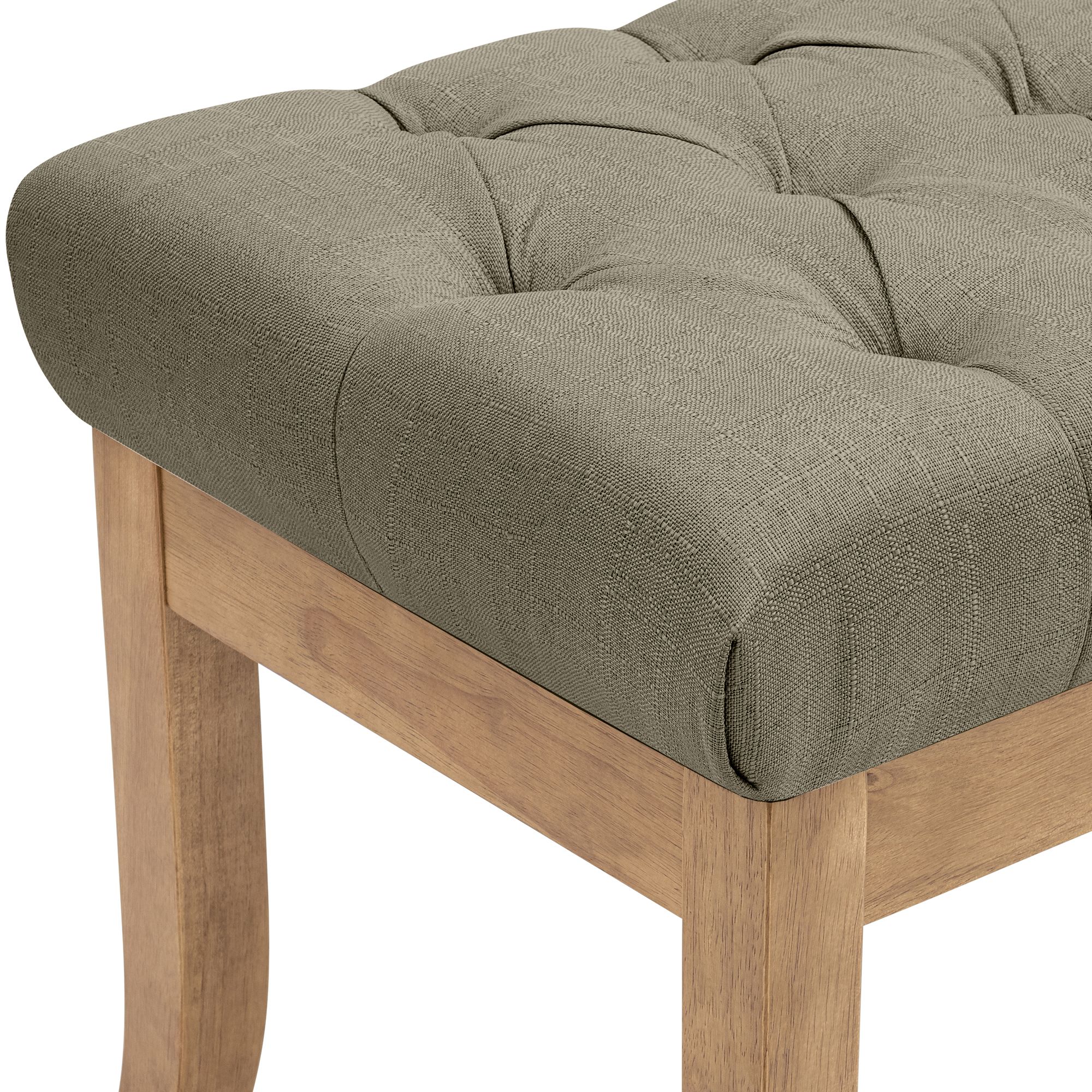 Panca design RAMSES in legno chiaro antico tessuto