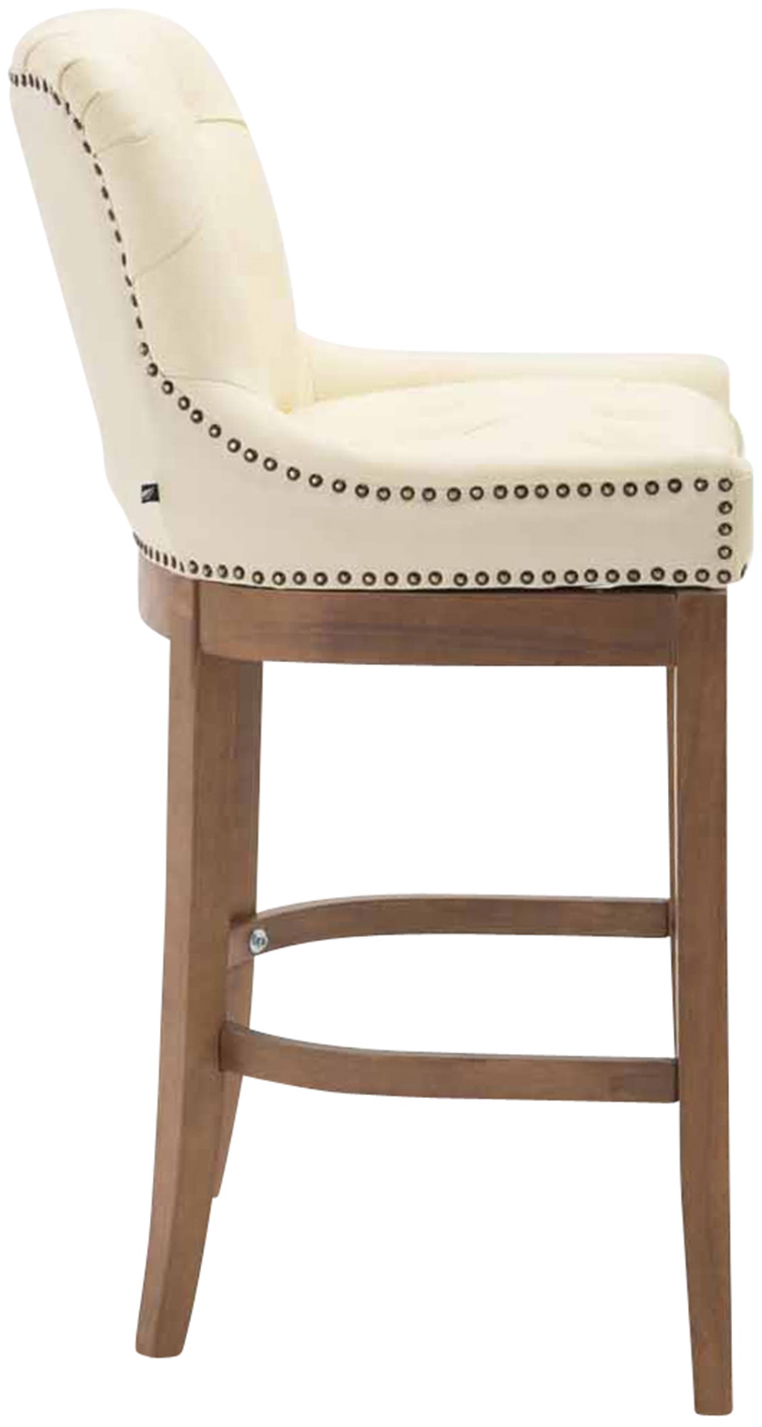 Sgabello Lakewood vera pelle antico-chiaro