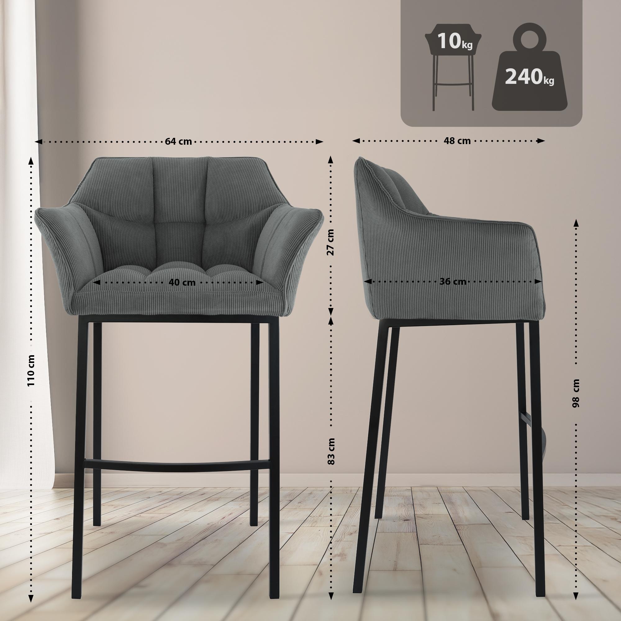 Sgabello Bar Damaso con Rivestimento In Corda e Base a Quattro Gambe