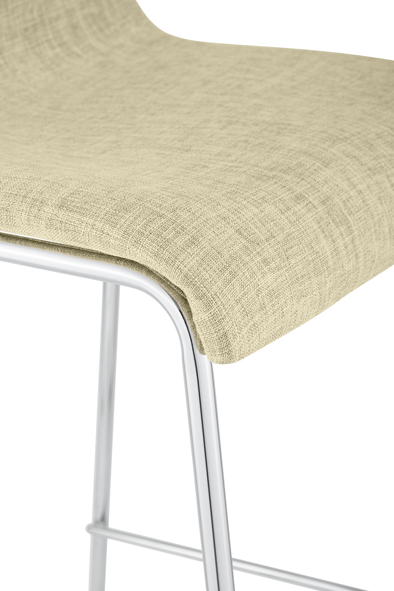 Set da 2 sgabelli da bar Hover in tessuto con base a 4 gambe