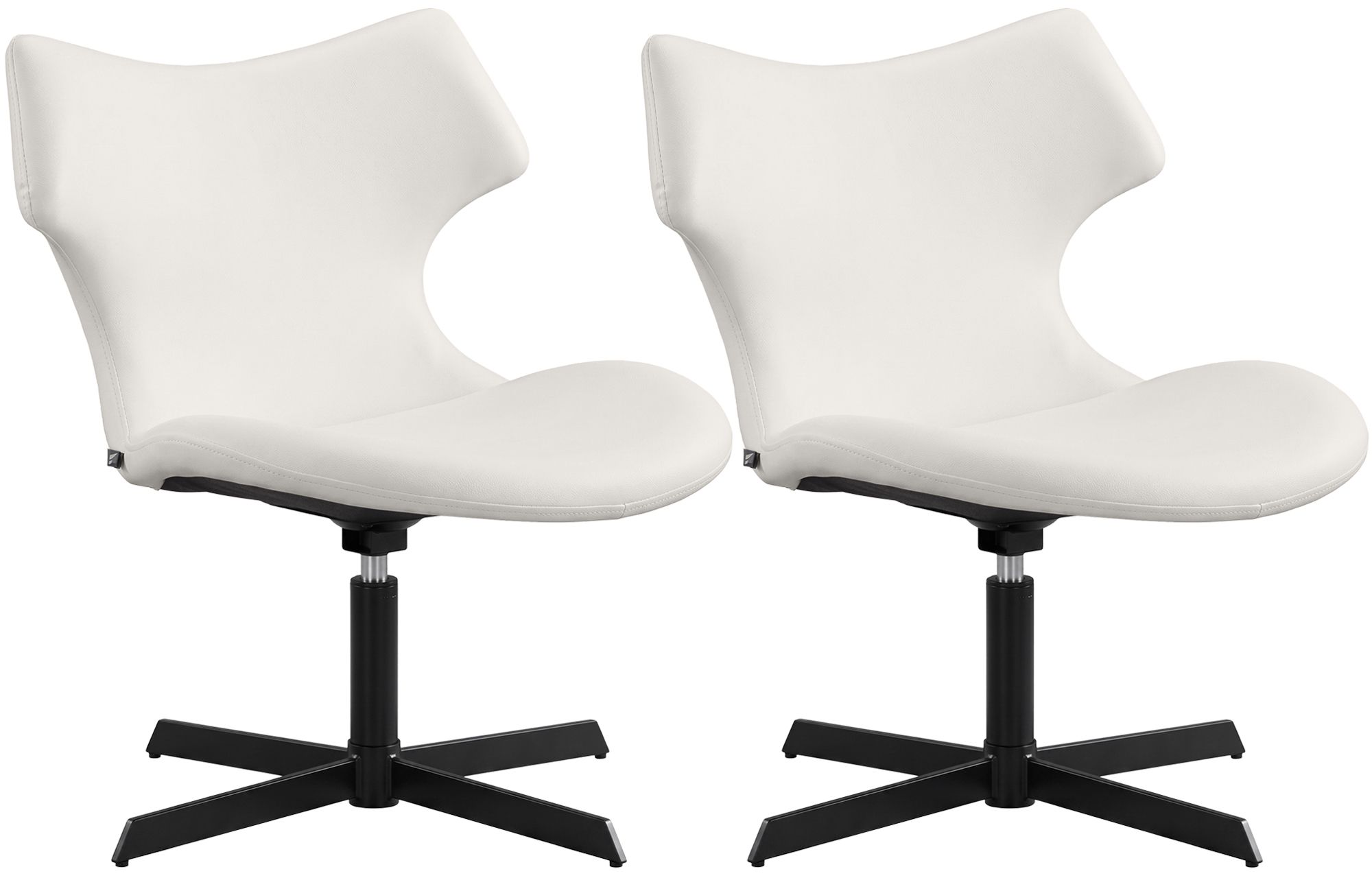 Set di 2 Poltroncine Lounge Welland Effetto Pelle