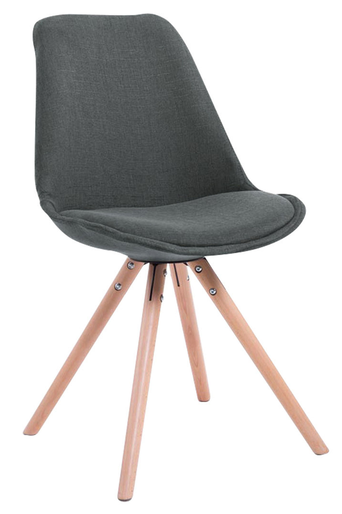Sedia Toulouse in stoffa gambe tonde