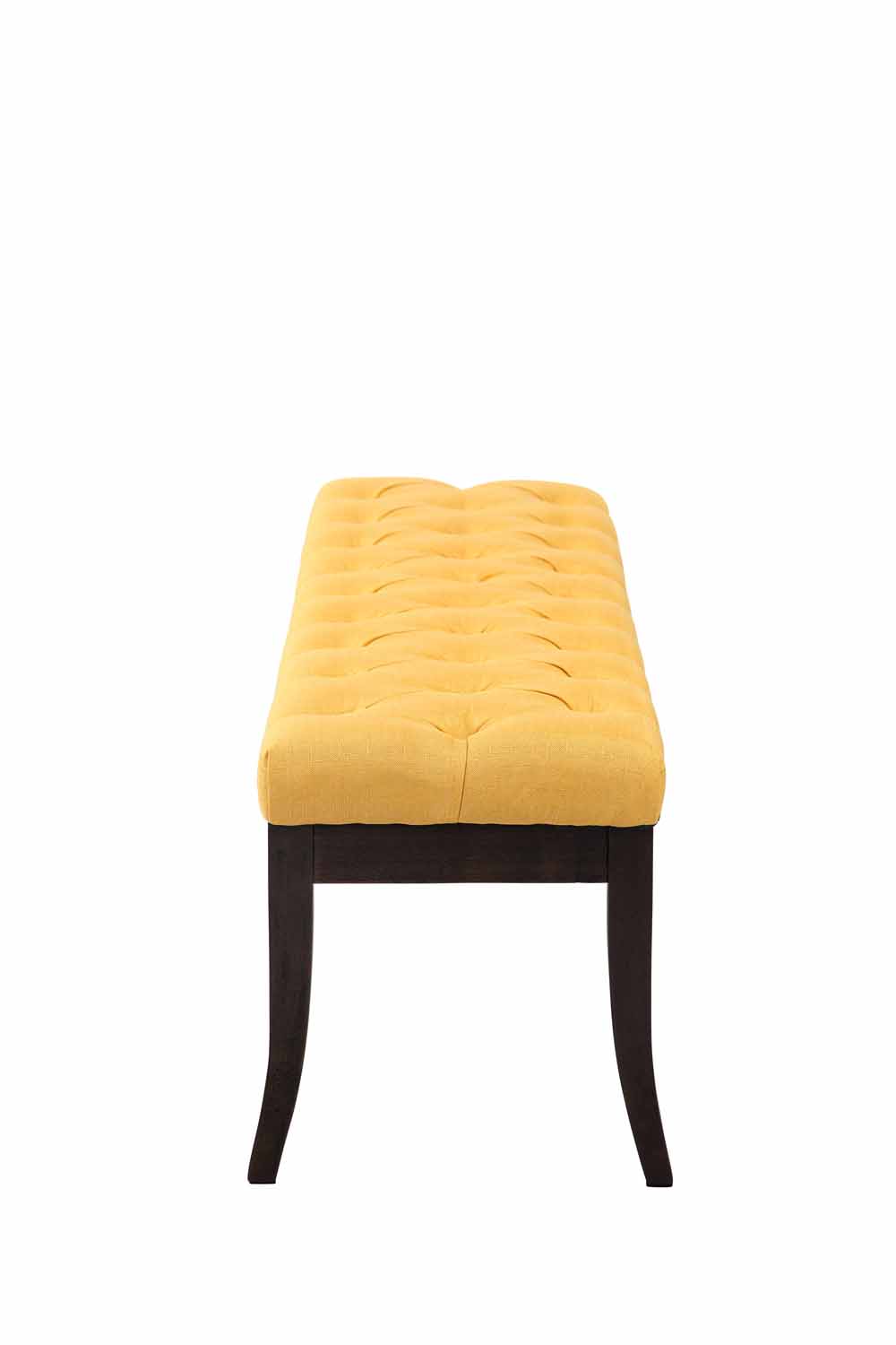 Panca design RAMSES in legno scuro antico e tessuto