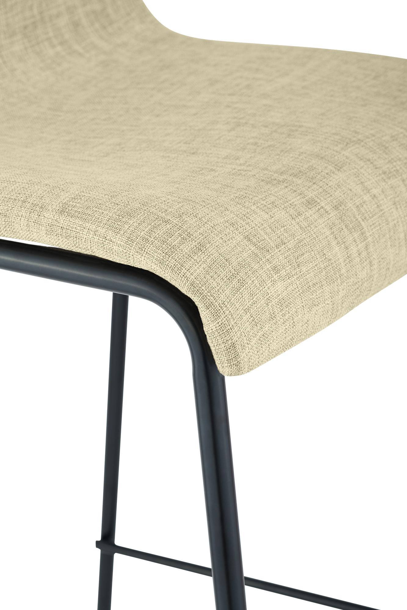 Sgabello da bar Hover in tessuto con base a quattro gambe