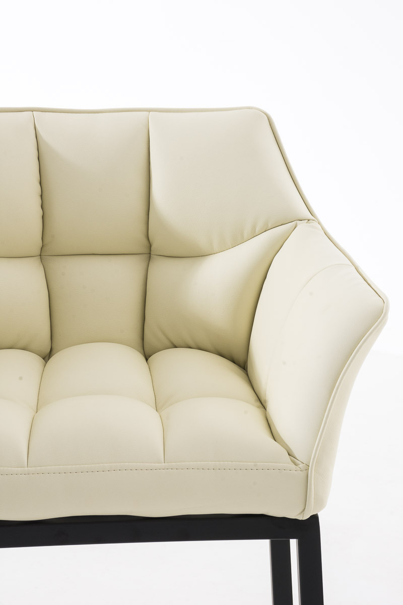 Sgabello da Bar Damaso in Similpelle con Base a Quattro Gambe