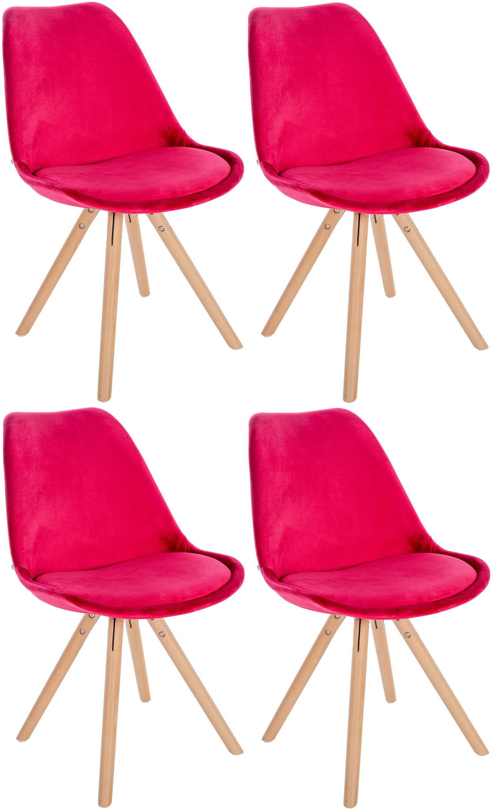 Set di 4 sedie Sofia Velvet