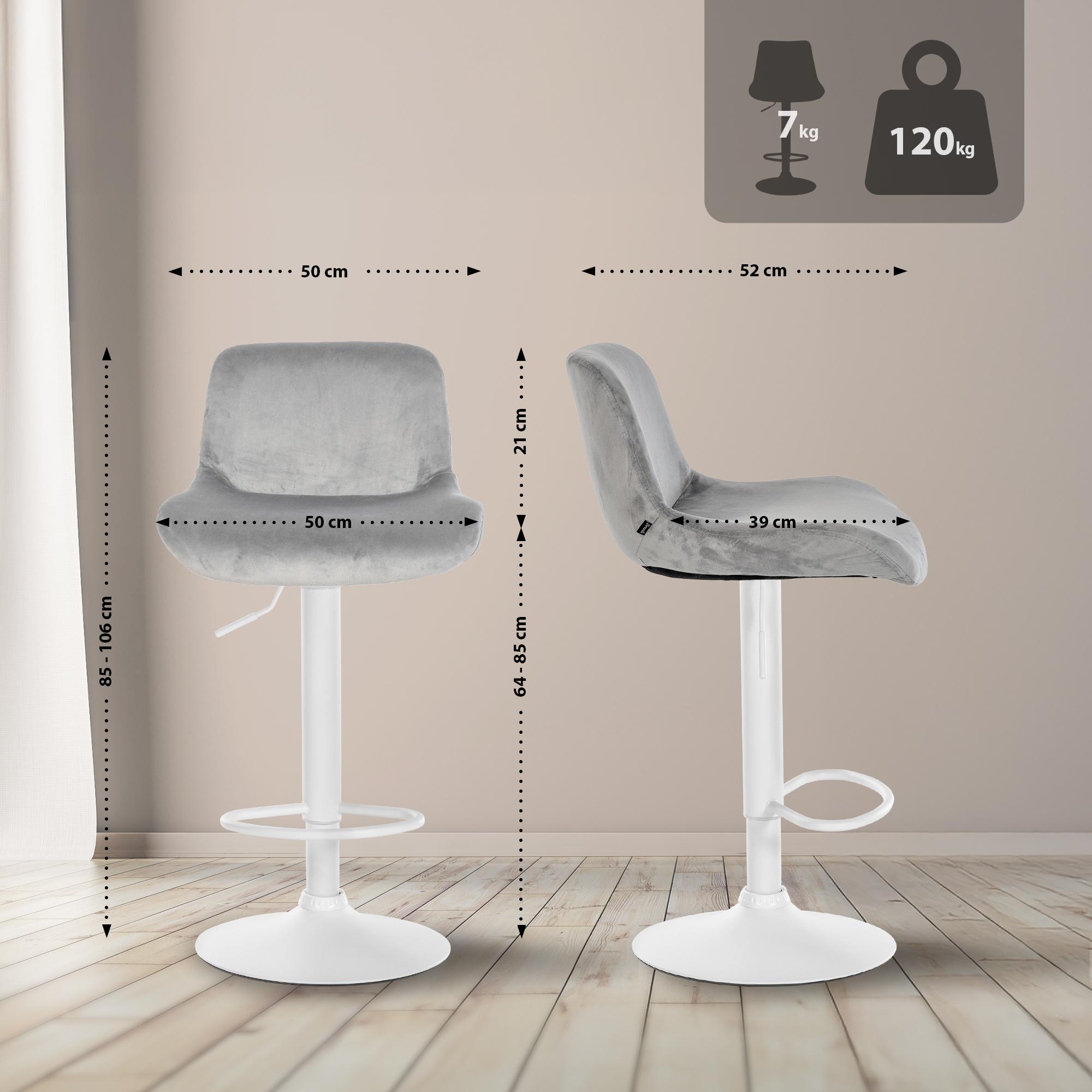 Set di 2 sgabelli da bar Solon White