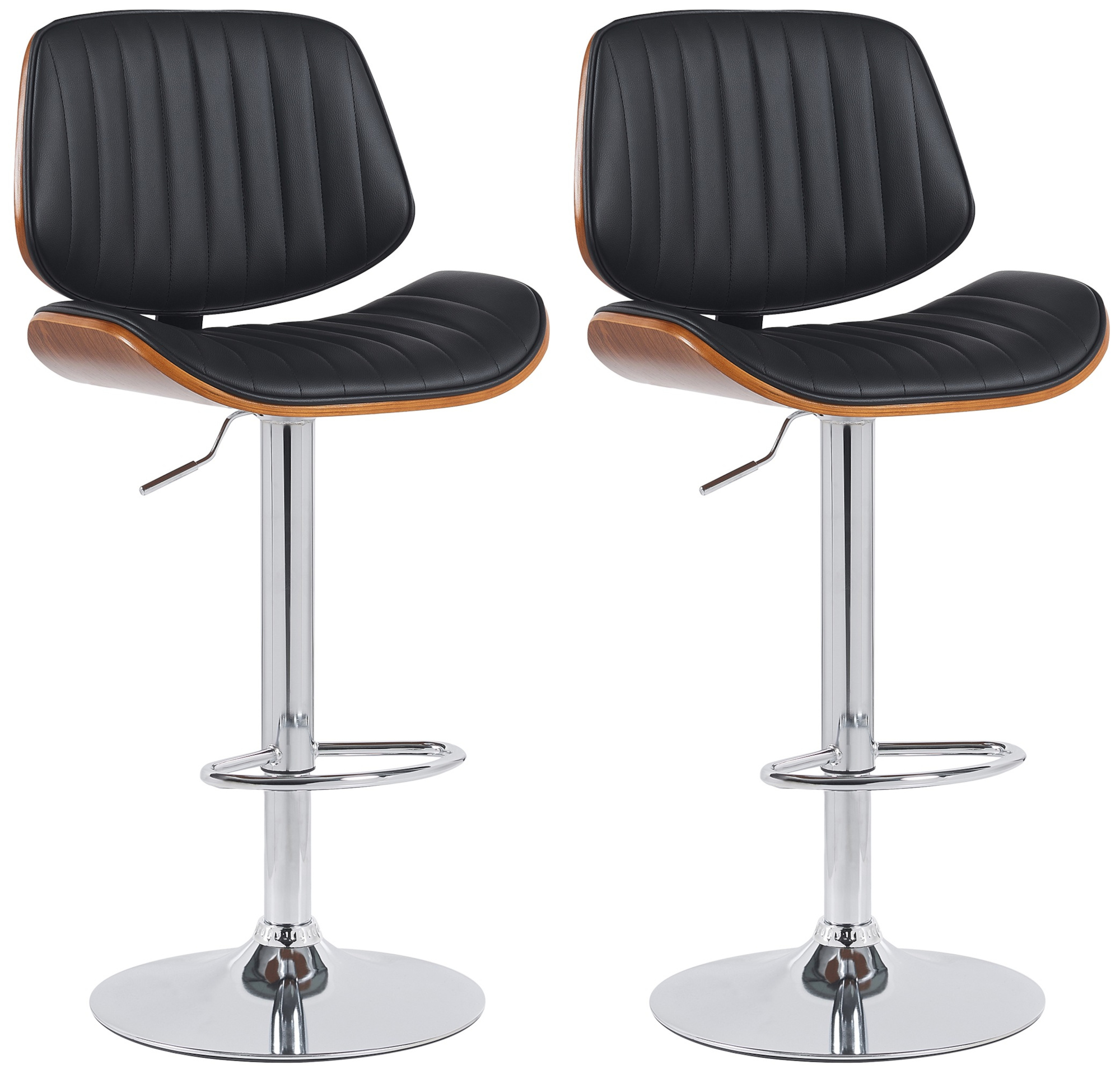 Set di 2 sgabelli da bar Clawson in similpelle