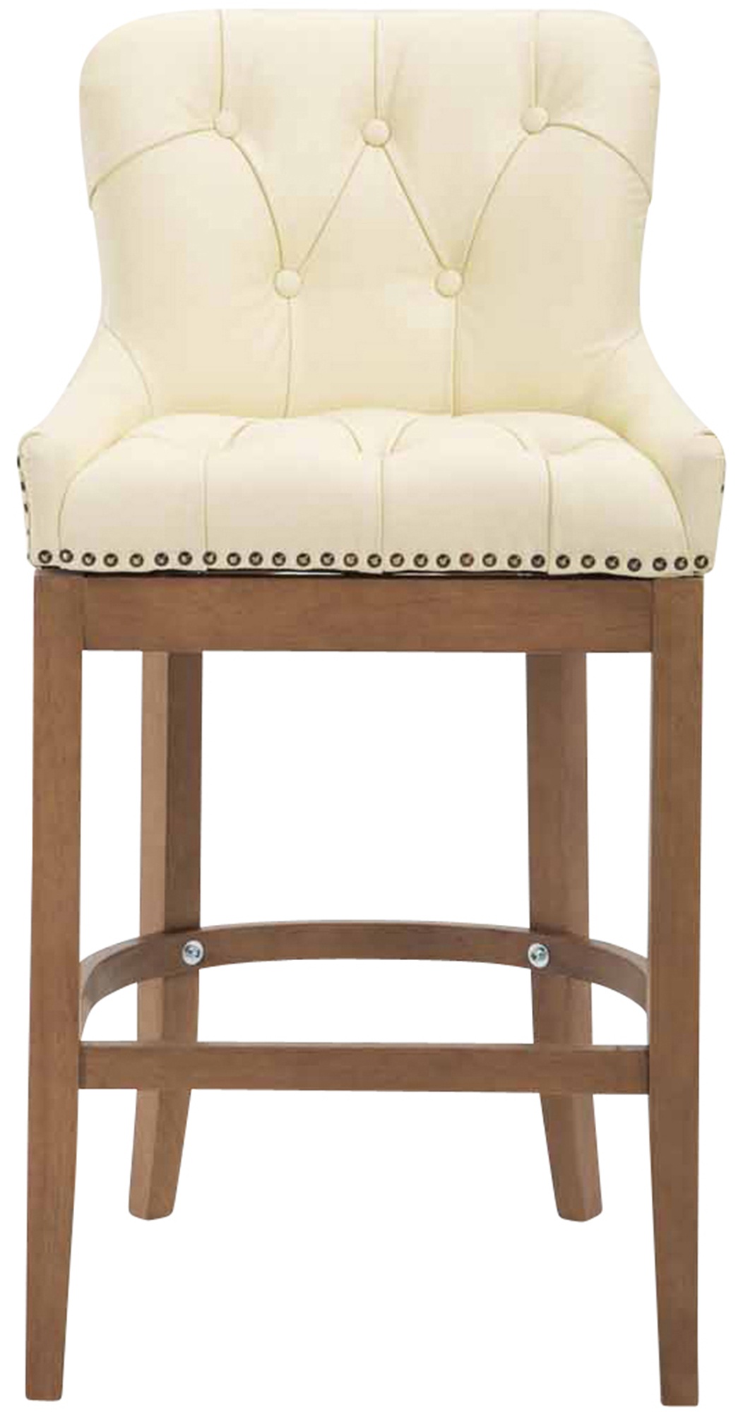Sgabello Lakewood vera pelle antico-chiaro
