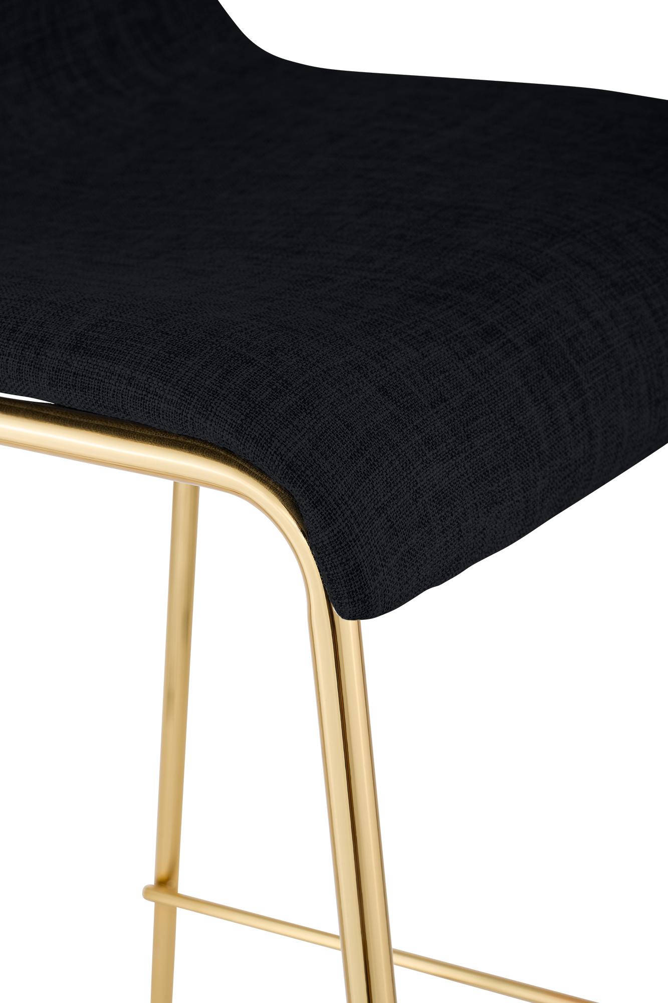 Sgabello Bar Hover Tessuto Base a Quattro Gambe Effetto Oro
