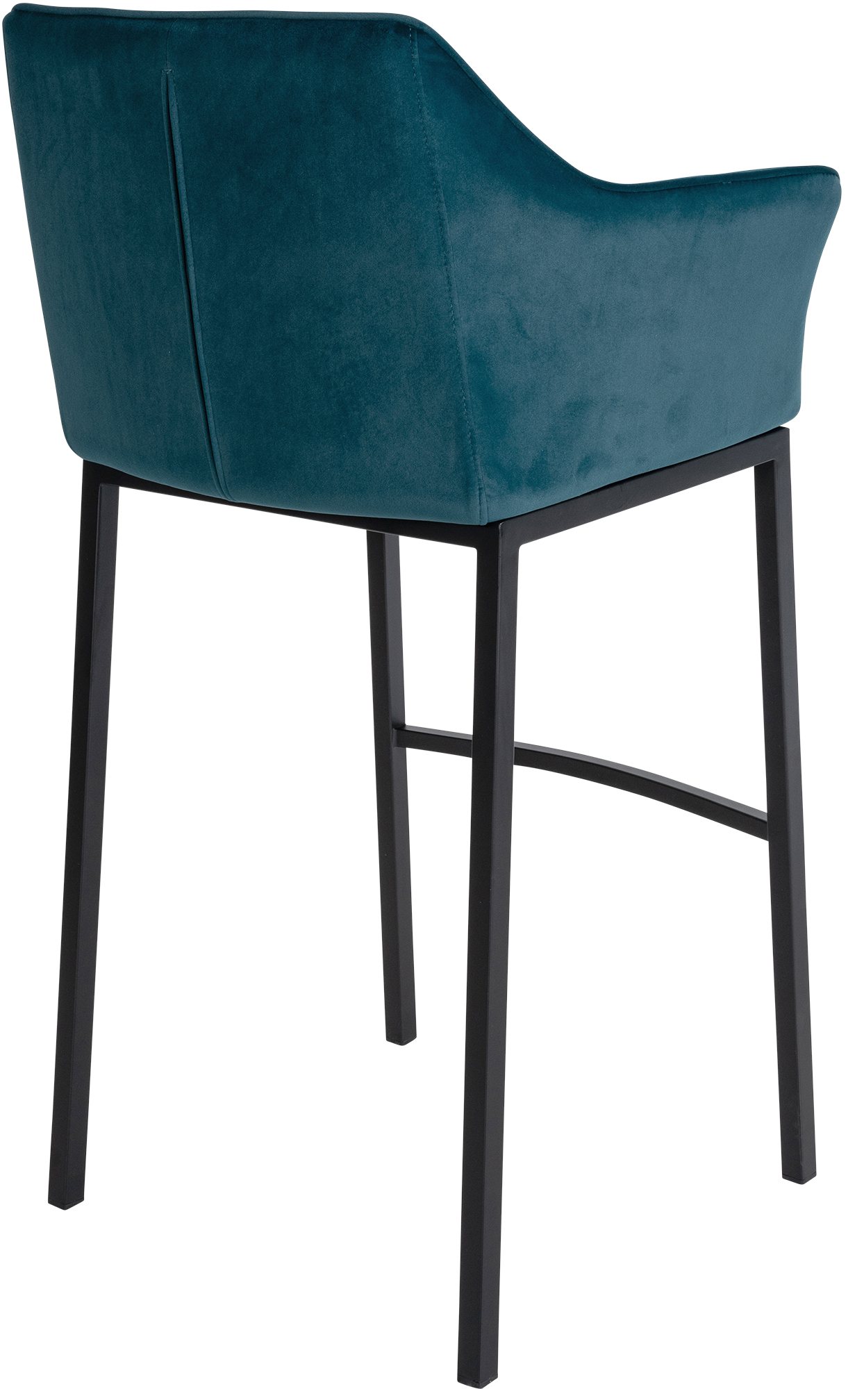 Set di 2 sgabelli bar Damaso in velluto con base a quattro gambe