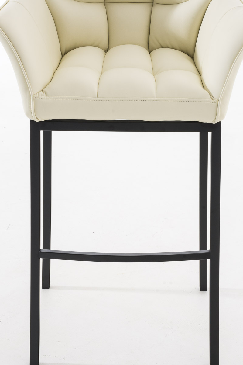 Sgabello da Bar Damaso in Similpelle con Base a Quattro Gambe