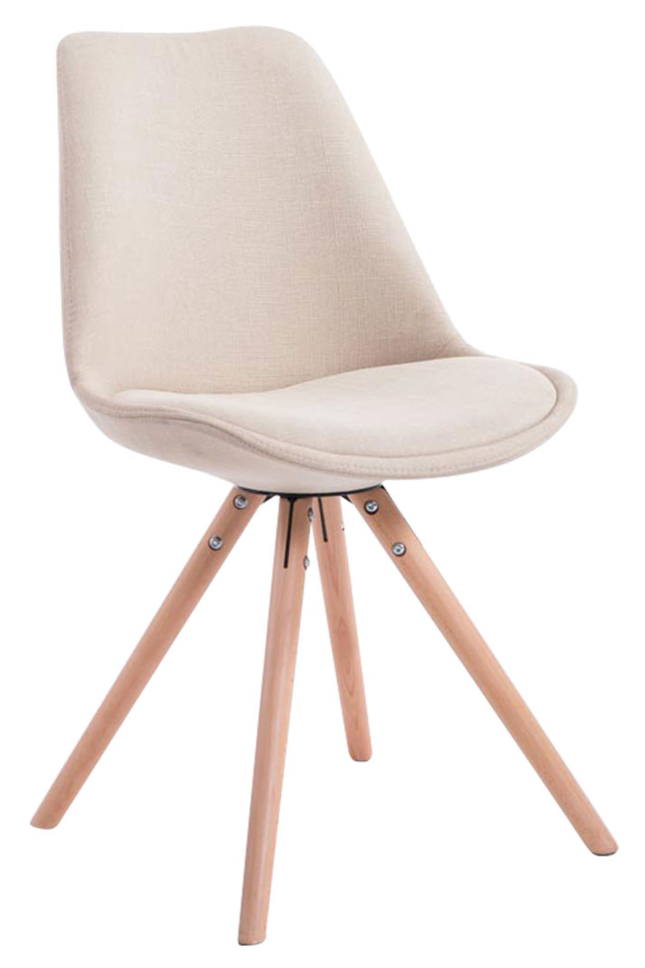 Set di 4 sedie per visitatori Toulouse Fabric Round