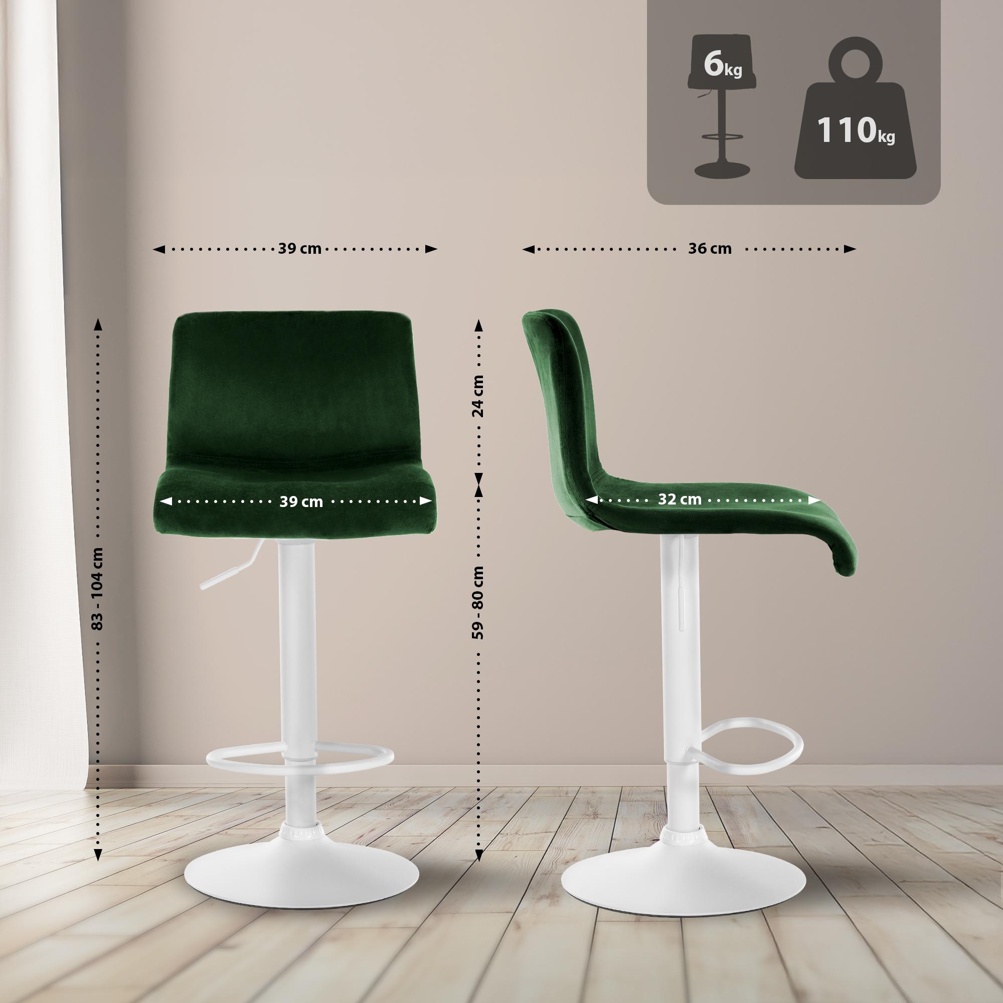 Sgabello Bar Hover in Velluto