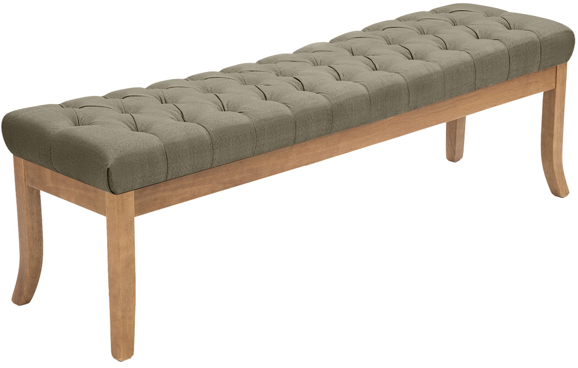 Panca design RAMSES in legno chiaro antico tessuto