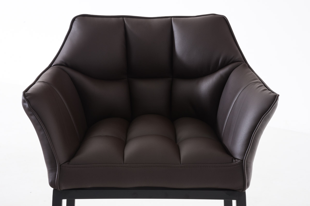 Sgabello da Bar Damaso in Similpelle con Base a Quattro Gambe