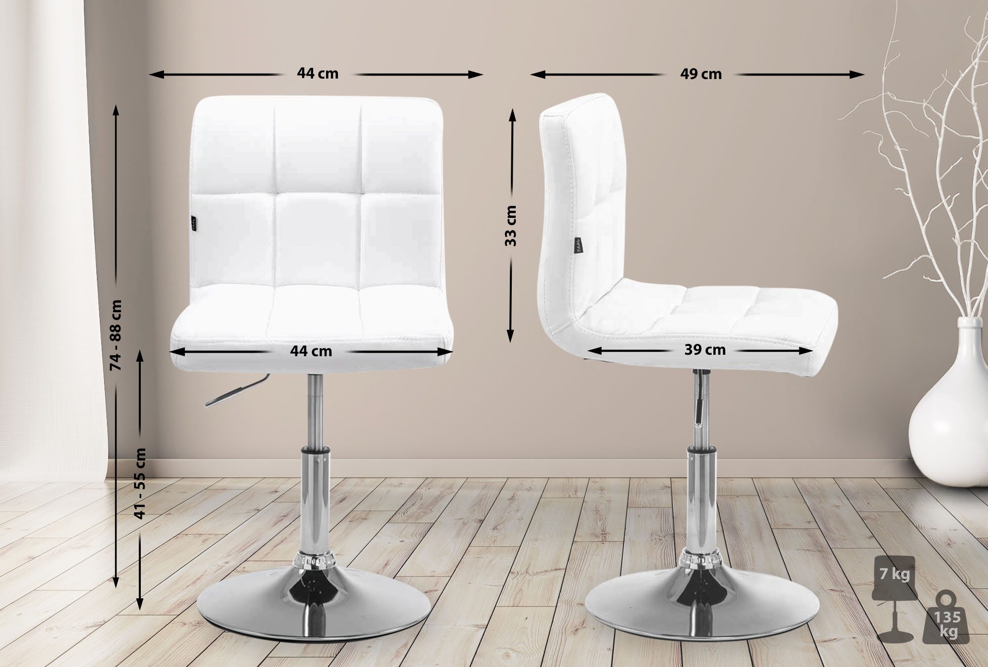Sedia lounge Palma V2 in similpelle