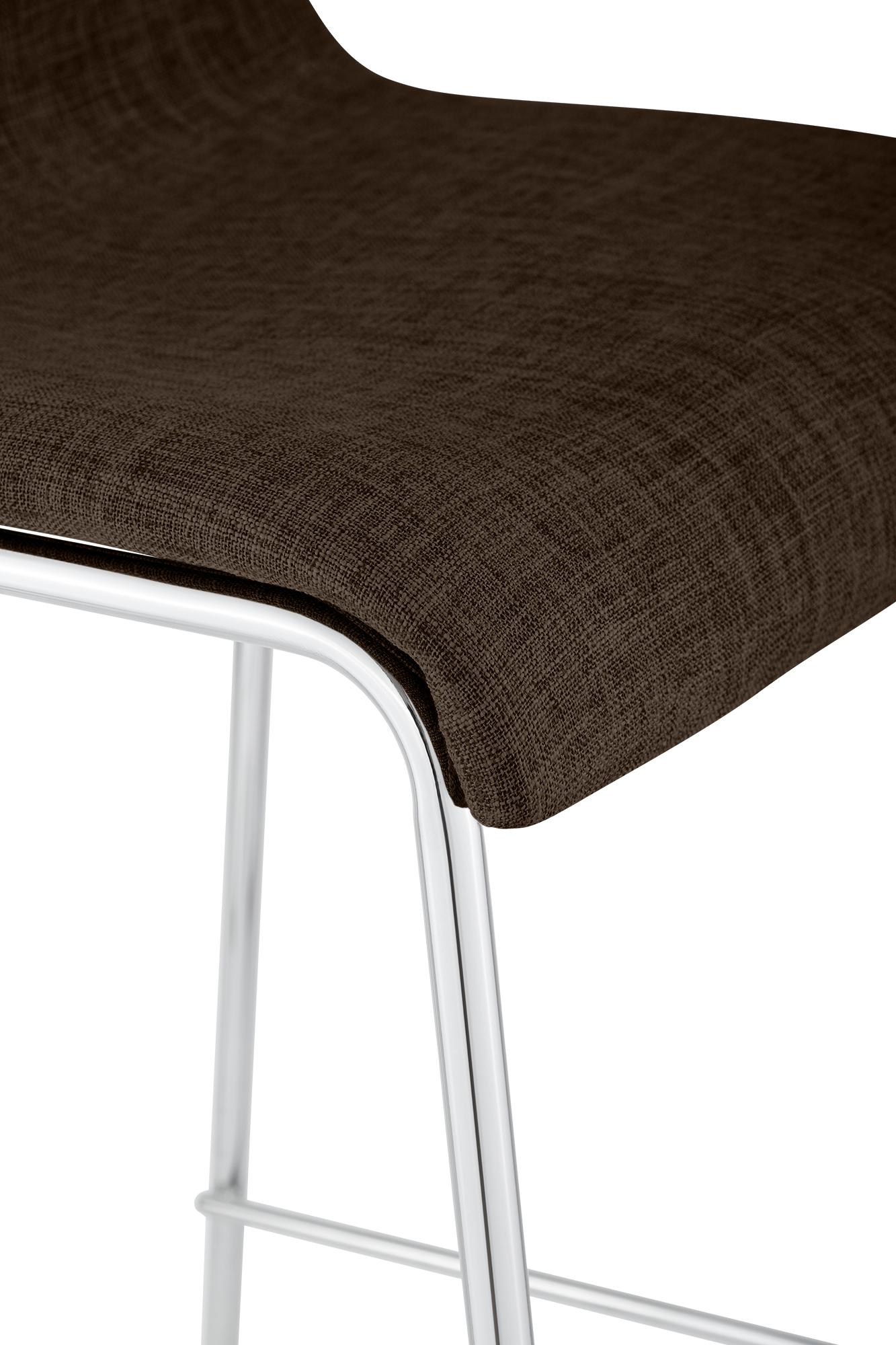 Sgabello da bar Hover in tessuto con base a quattro gambe