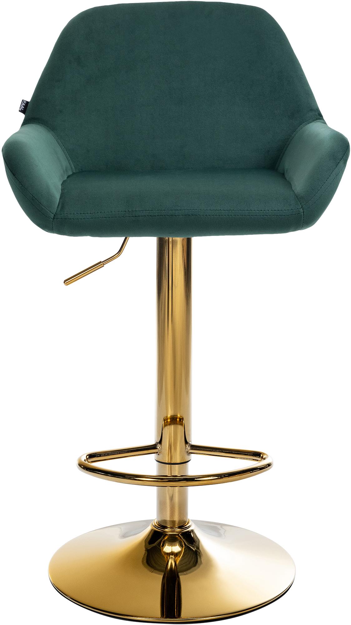 Set di 2 sgabelli da bar Braga in velluto oro