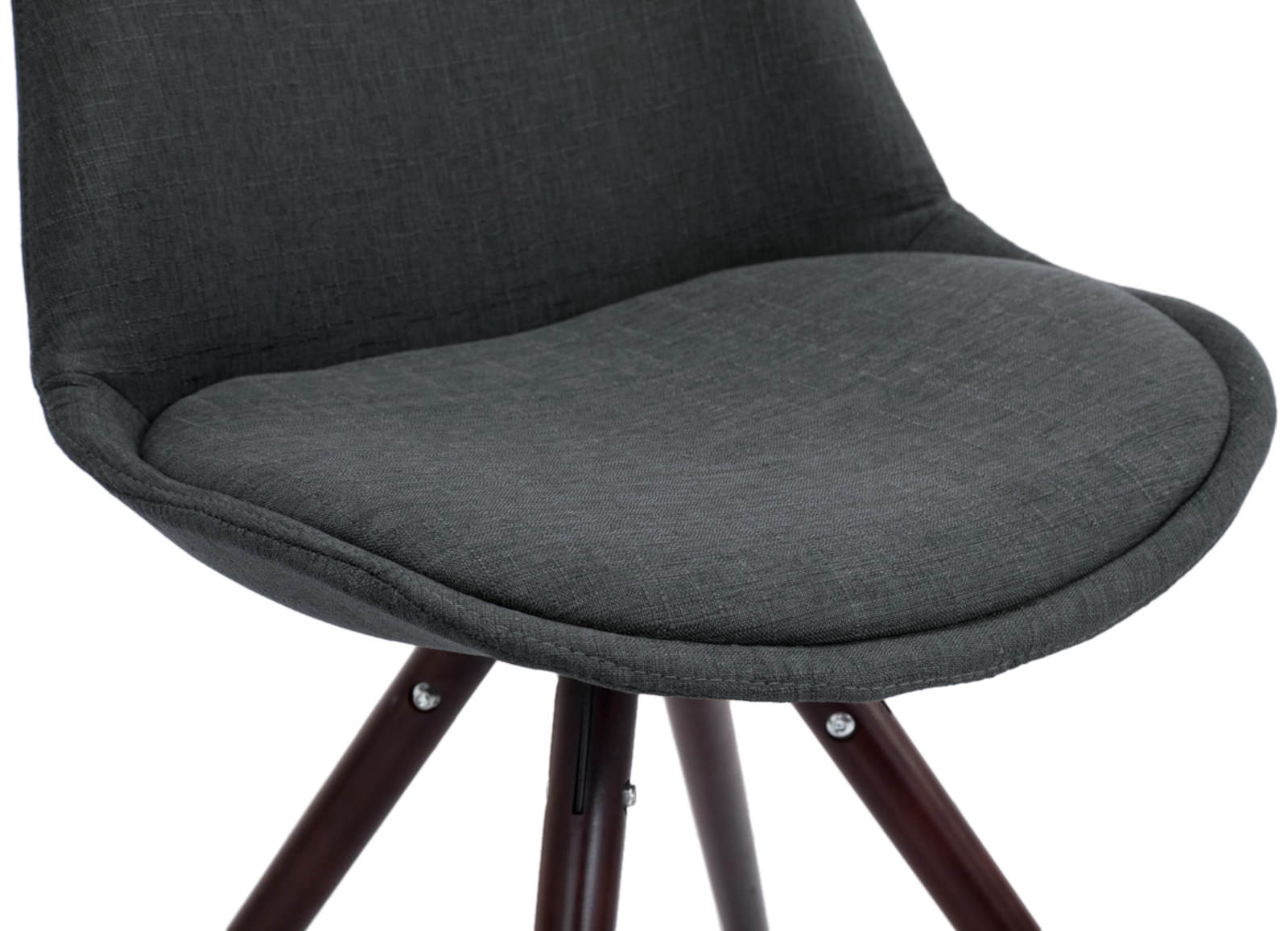 Set di 4 sedie per visitatori Toulouse Fabric Round