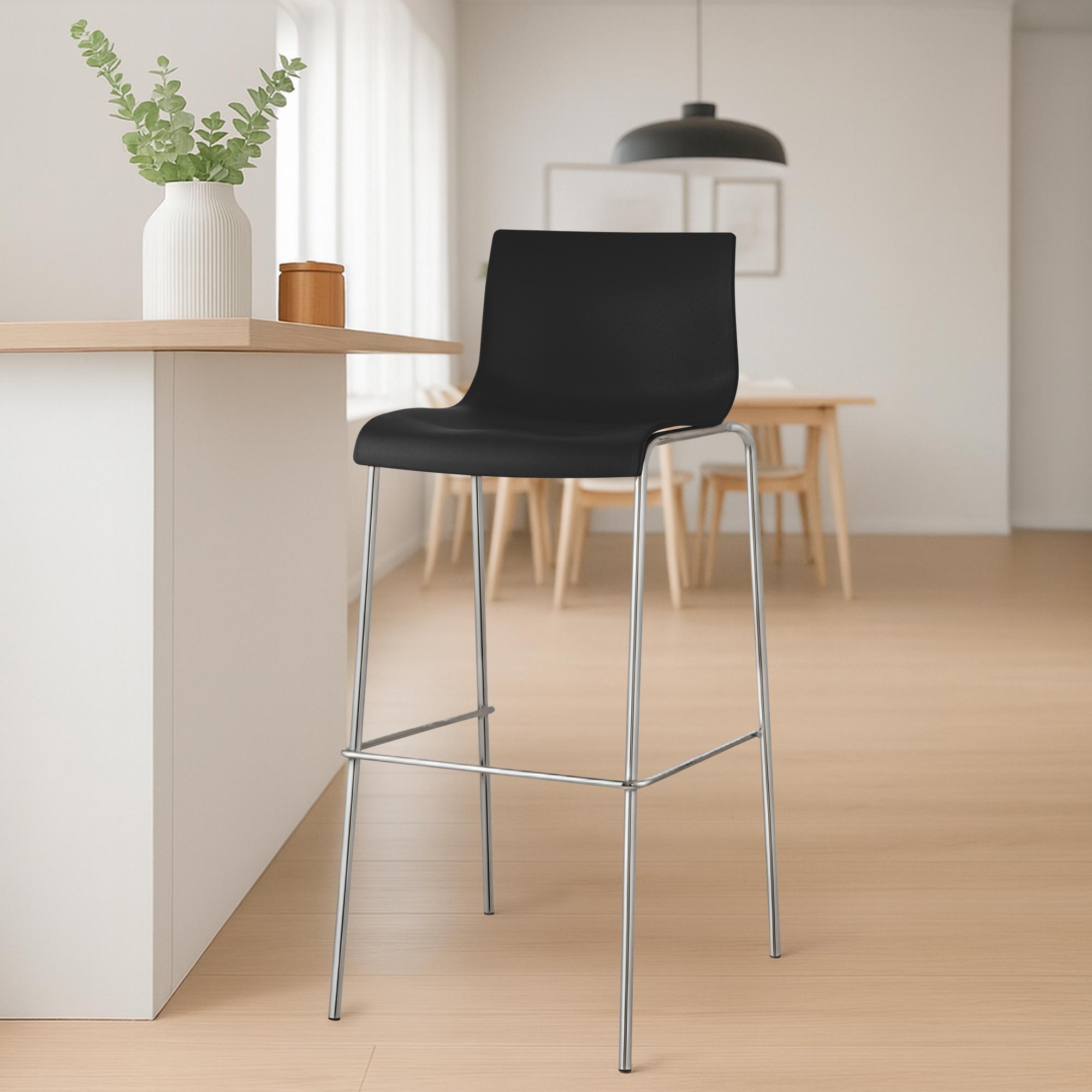 Sgabello da Bar Hover Plastica Struttura a 4 Gambe