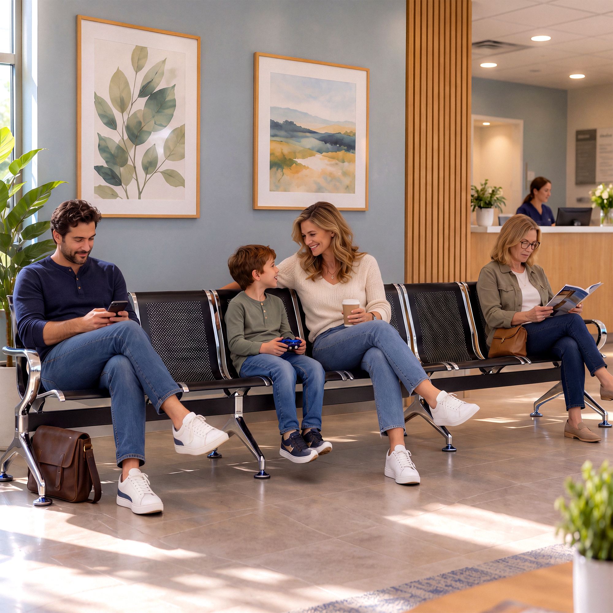 Panca d'attesa Airport a 6 posti