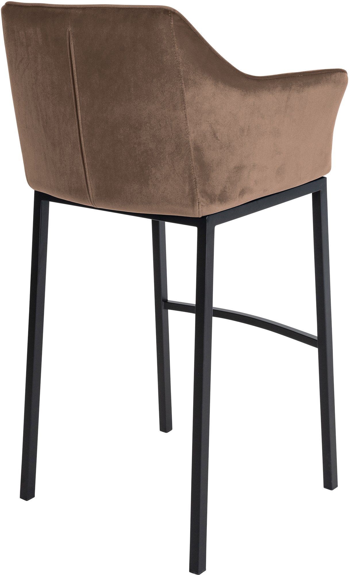 Set di 2 sgabelli bar Damaso in velluto con base a quattro gambe