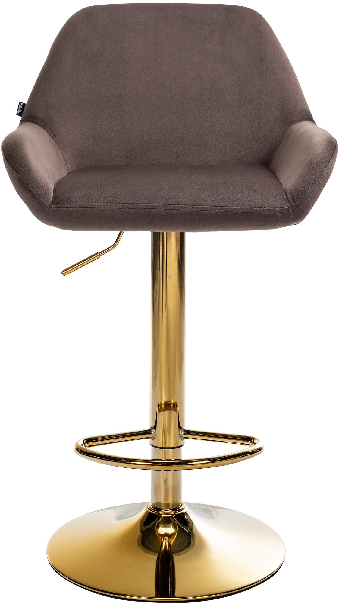 Set di 2 sgabelli da bar Braga in velluto oro